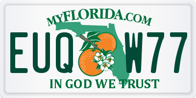FL license plate EUQW77