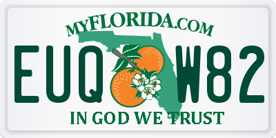 FL license plate EUQW82