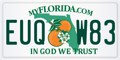FL license plate EUQW83