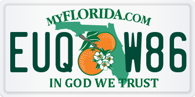 FL license plate EUQW86