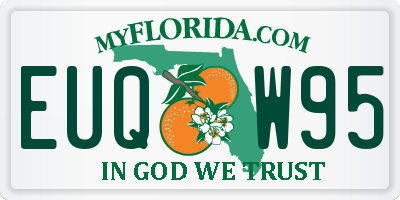 FL license plate EUQW95