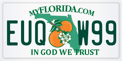 FL license plate EUQW99