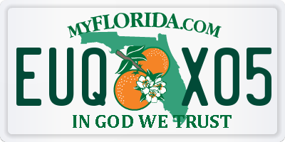 FL license plate EUQX05