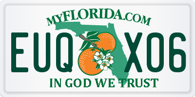 FL license plate EUQX06