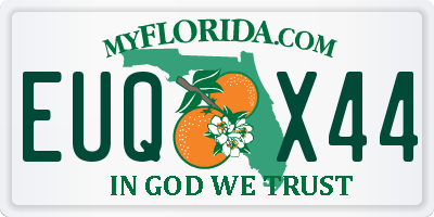 FL license plate EUQX44