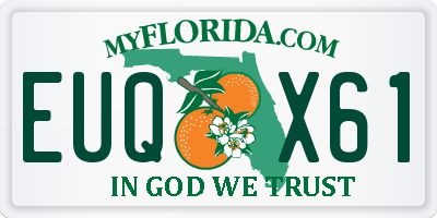 FL license plate EUQX61