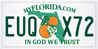 FL license plate EUQX72