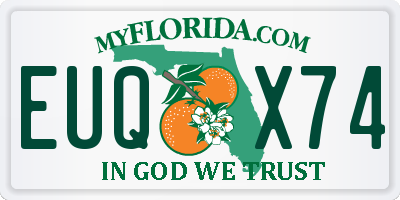 FL license plate EUQX74