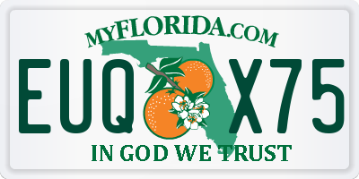 FL license plate EUQX75