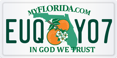 FL license plate EUQY07