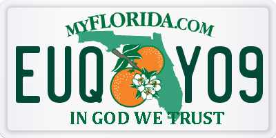 FL license plate EUQY09