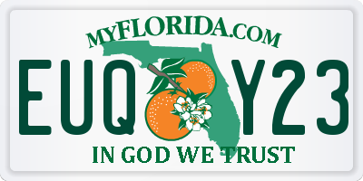 FL license plate EUQY23