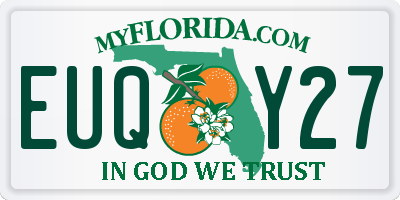 FL license plate EUQY27