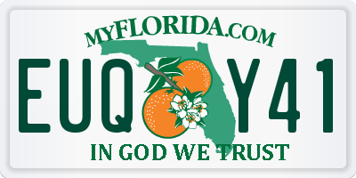 FL license plate EUQY41