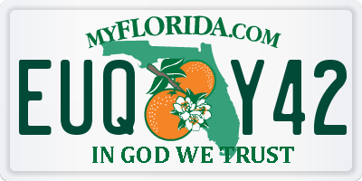 FL license plate EUQY42