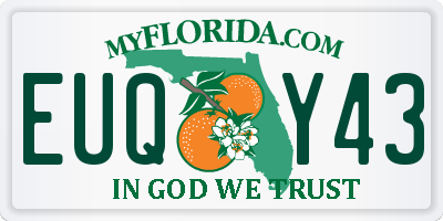 FL license plate EUQY43