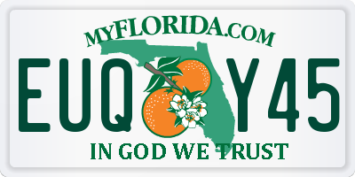 FL license plate EUQY45