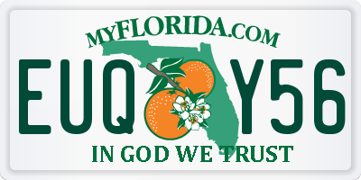 FL license plate EUQY56