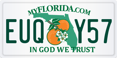 FL license plate EUQY57