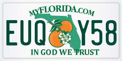 FL license plate EUQY58