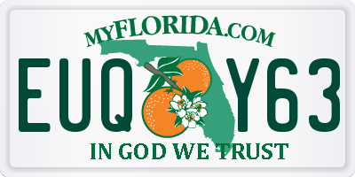 FL license plate EUQY63