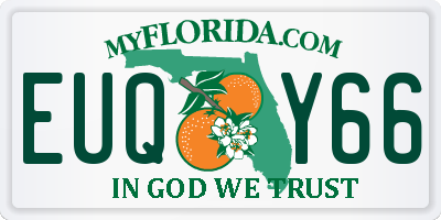 FL license plate EUQY66