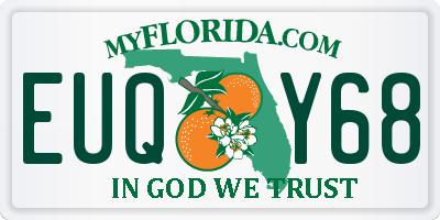 FL license plate EUQY68