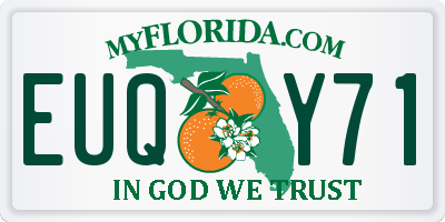 FL license plate EUQY71