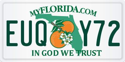 FL license plate EUQY72