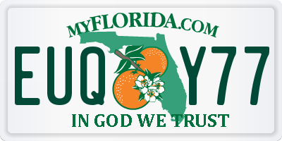 FL license plate EUQY77