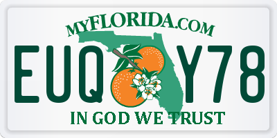 FL license plate EUQY78
