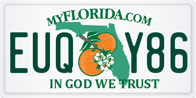 FL license plate EUQY86