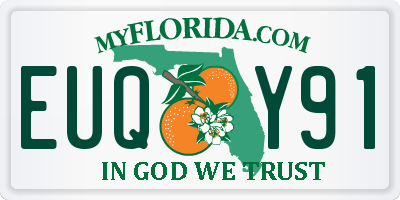 FL license plate EUQY91