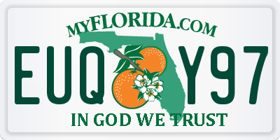 FL license plate EUQY97