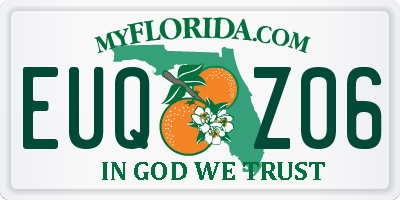 FL license plate EUQZ06