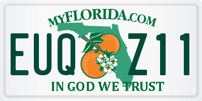 FL license plate EUQZ11