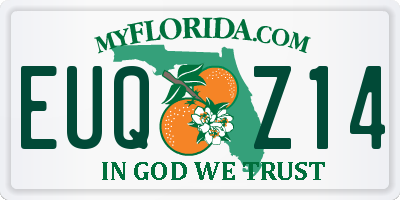 FL license plate EUQZ14