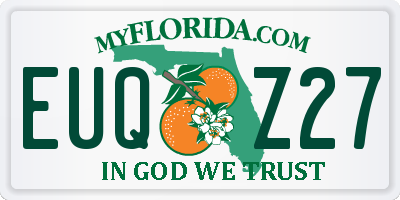 FL license plate EUQZ27
