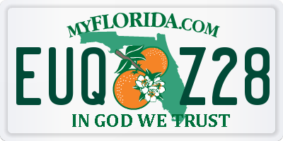 FL license plate EUQZ28