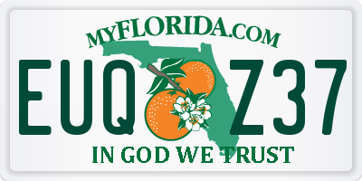 FL license plate EUQZ37