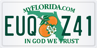 FL license plate EUQZ41