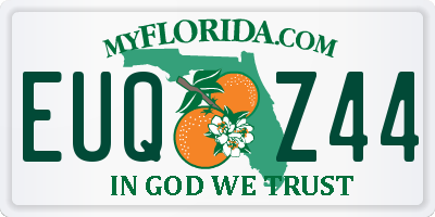 FL license plate EUQZ44
