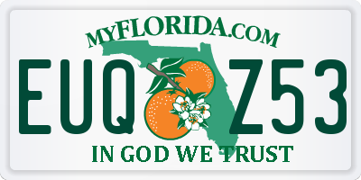 FL license plate EUQZ53