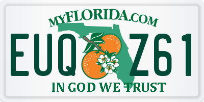 FL license plate EUQZ61