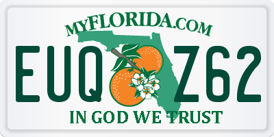FL license plate EUQZ62