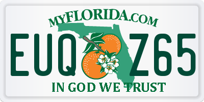 FL license plate EUQZ65