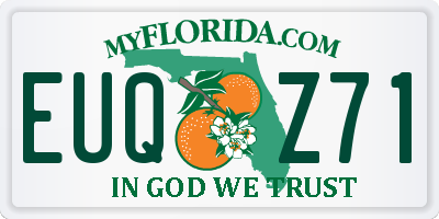 FL license plate EUQZ71