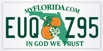 FL license plate EUQZ95
