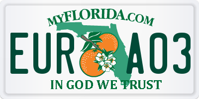 FL license plate EURA03