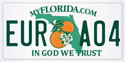 FL license plate EURA04